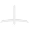 Ekena Millwork Bellingham Architectural Grade PVC Gable Bracket, 60"W x 37 1/2"H x 4"D x 4"F, 15/12 Pitch GBP060X38X0404BEL00 - alternate 3